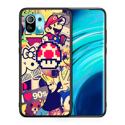 Θήκη Xiaomi Mi 11 Love The 90s από τη Smartfits με σχέδιο στο πίσω μέρος και μαύρο περίβλημα | Xiaomi Mi 11 Love The 90s case with colorful back and black bezels