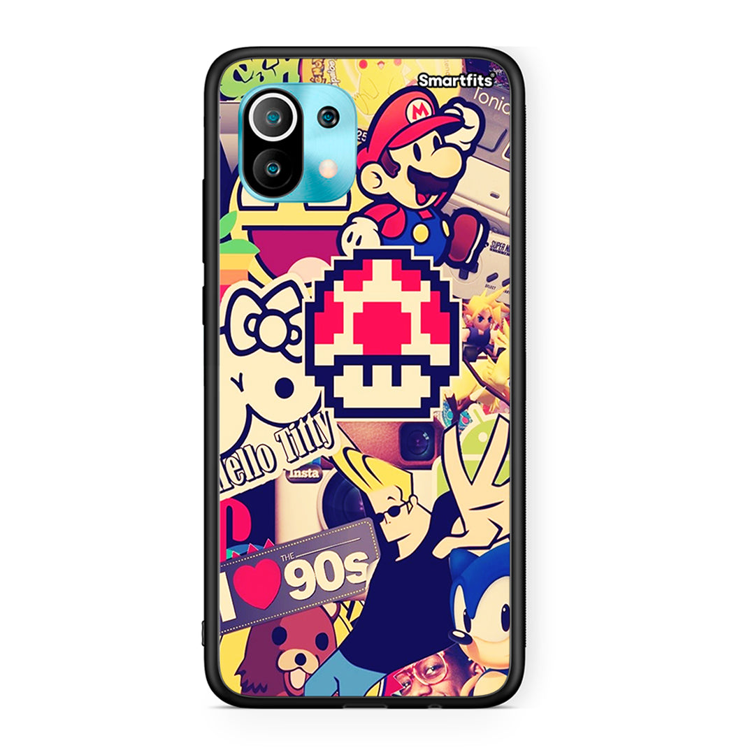 Xiaomi Mi 11 Love The 90s θήκη από τη Smartfits με σχέδιο στο πίσω μέρος και μαύρο περίβλημα | Smartphone case with colorful back and black bezels by Smartfits