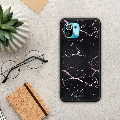 Marble Black Rosegold - Xiaomi Mi 11 / 11 Pro θήκη