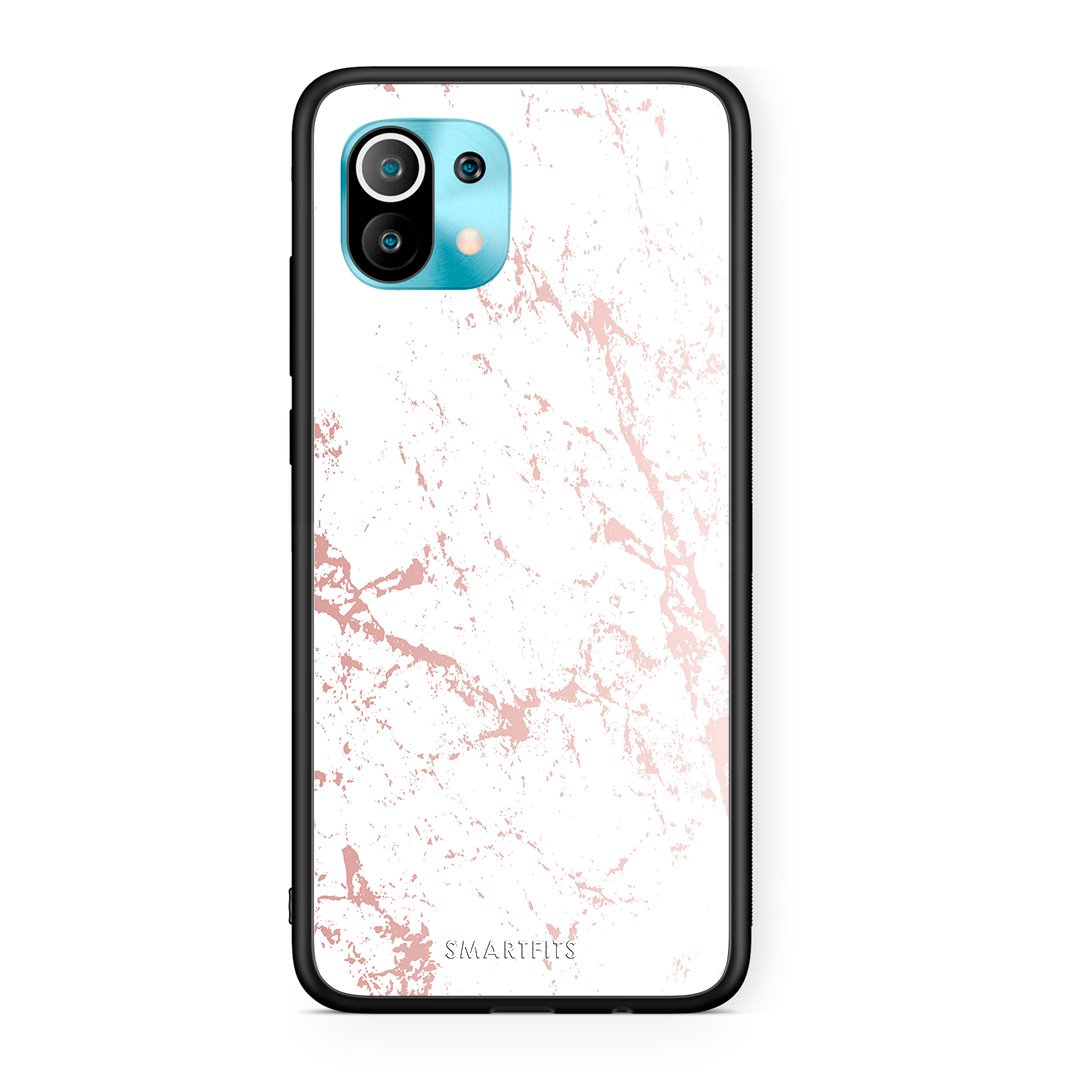 116 - Xiaomi Mi 11 Pink Splash Marble case, cover, bumper