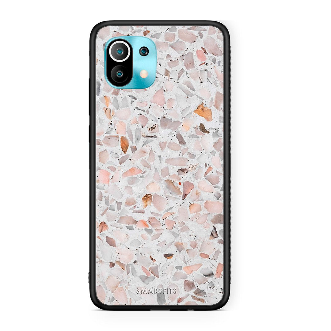 Xiaomi Mi 11 Marble Terrazzo θήκη από τη Smartfits με σχέδιο στο πίσω μέρος και μαύρο περίβλημα | Smartphone case with colorful back and black bezels by Smartfits
