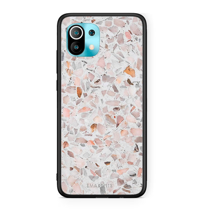 Xiaomi Mi 11 Marble Terrazzo θήκη από τη Smartfits με σχέδιο στο πίσω μέρος και μαύρο περίβλημα | Smartphone case with colorful back and black bezels by Smartfits
