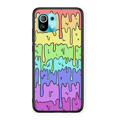 Xiaomi Mi 11 Melting Rainbow θήκη από τη Smartfits με σχέδιο στο πίσω μέρος και μαύρο περίβλημα | Smartphone case with colorful back and black bezels by Smartfits