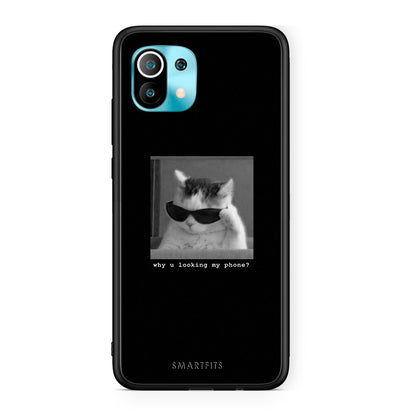 Xiaomi Mi 11 Meme Cat θήκη από τη Smartfits με σχέδιο στο πίσω μέρος και μαύρο περίβλημα | Smartphone case with colorful back and black bezels by Smartfits