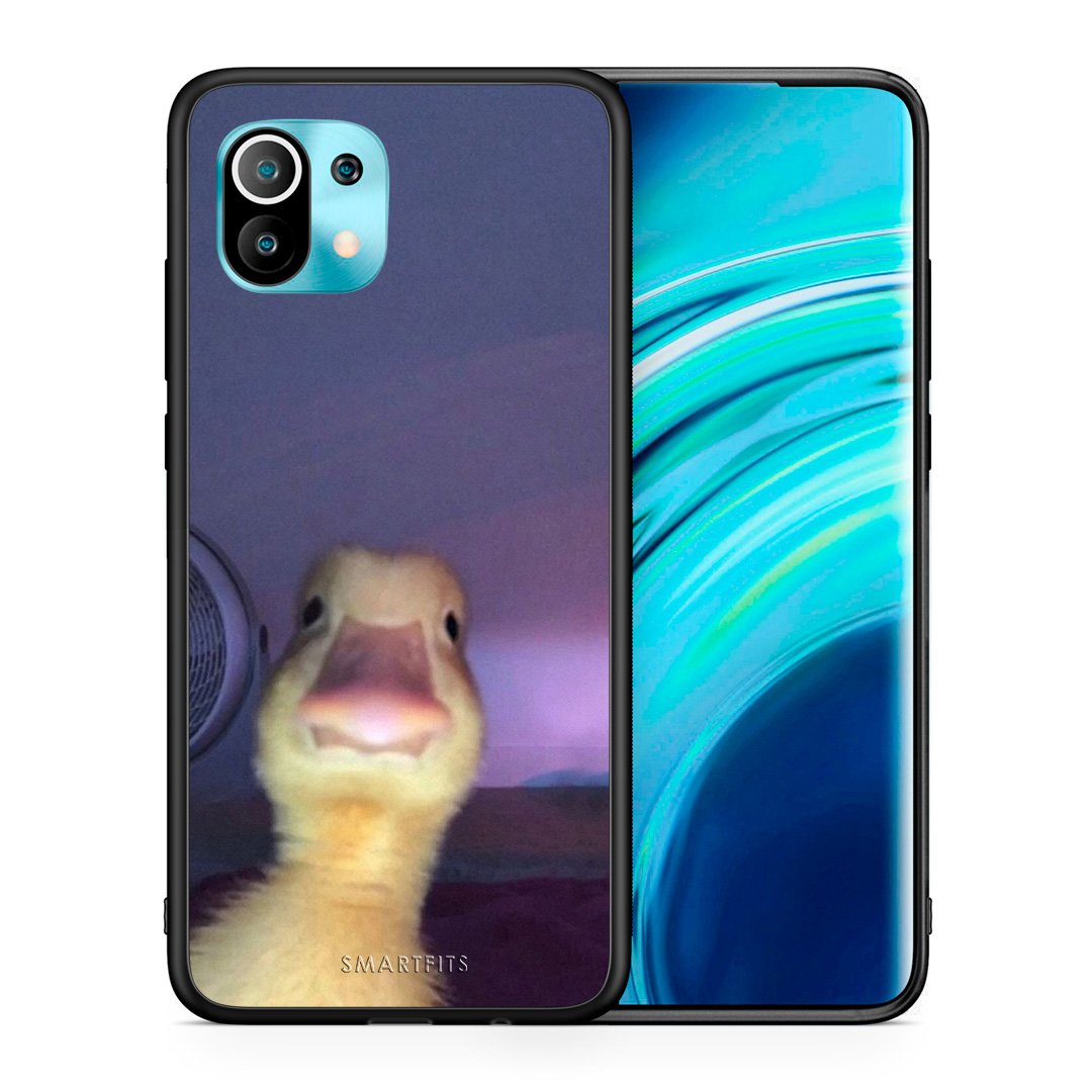 Θήκη Xiaomi Mi 11 Meme Duck από τη Smartfits με σχέδιο στο πίσω μέρος και μαύρο περίβλημα | Xiaomi Mi 11 Meme Duck case with colorful back and black bezels