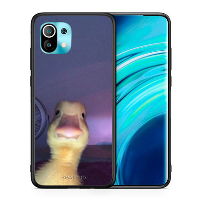 Θήκη Xiaomi Mi 11 Meme Duck από τη Smartfits με σχέδιο στο πίσω μέρος και μαύρο περίβλημα | Xiaomi Mi 11 Meme Duck case with colorful back and black bezels