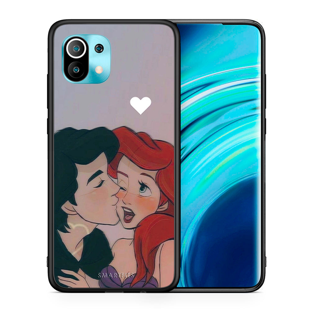 Θήκη Αγίου Βαλεντίνου Xiaomi Mi 11 Mermaid Love από τη Smartfits με σχέδιο στο πίσω μέρος και μαύρο περίβλημα | Xiaomi Mi 11 Mermaid Love case with colorful back and black bezels