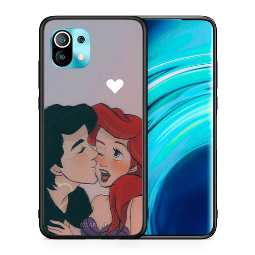 Θήκη Αγίου Βαλεντίνου Xiaomi Mi 11 Mermaid Love από τη Smartfits με σχέδιο στο πίσω μέρος και μαύρο περίβλημα | Xiaomi Mi 11 Mermaid Love case with colorful back and black bezels