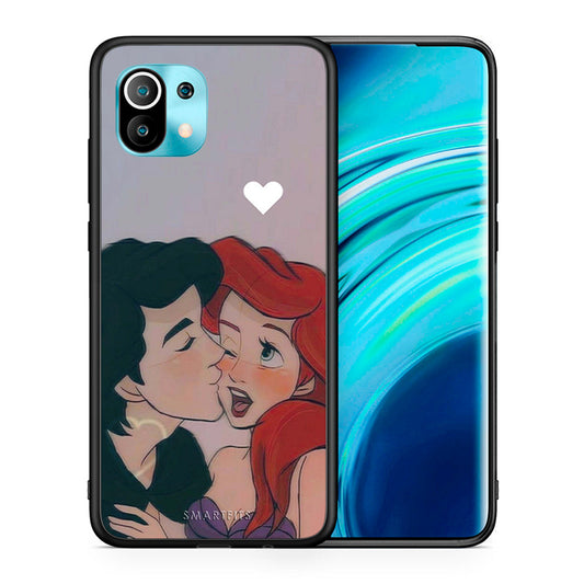 Θήκη Αγίου Βαλεντίνου Xiaomi Mi 11 Mermaid Love από τη Smartfits με σχέδιο στο πίσω μέρος και μαύρο περίβλημα | Xiaomi Mi 11 Mermaid Love case with colorful back and black bezels