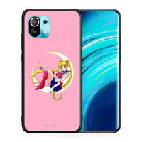 Thumbnail for Θήκη Xiaomi Mi 11 Moon Girl από τη Smartfits με σχέδιο στο πίσω μέρος και μαύρο περίβλημα | Xiaomi Mi 11 Moon Girl case with colorful back and black bezels