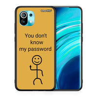 Thumbnail for Θήκη Xiaomi Mi 11 My Password από τη Smartfits με σχέδιο στο πίσω μέρος και μαύρο περίβλημα | Xiaomi Mi 11 My Password case with colorful back and black bezels
