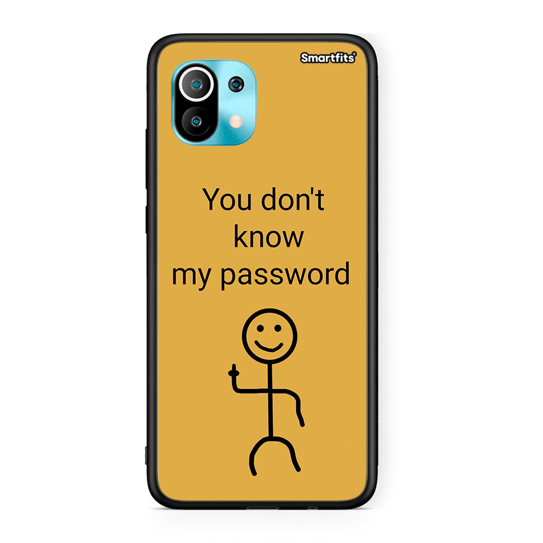 Xiaomi Mi 11 My Password Θήκη από τη Smartfits με σχέδιο στο πίσω μέρος και μαύρο περίβλημα | Smartphone case with colorful back and black bezels by Smartfits