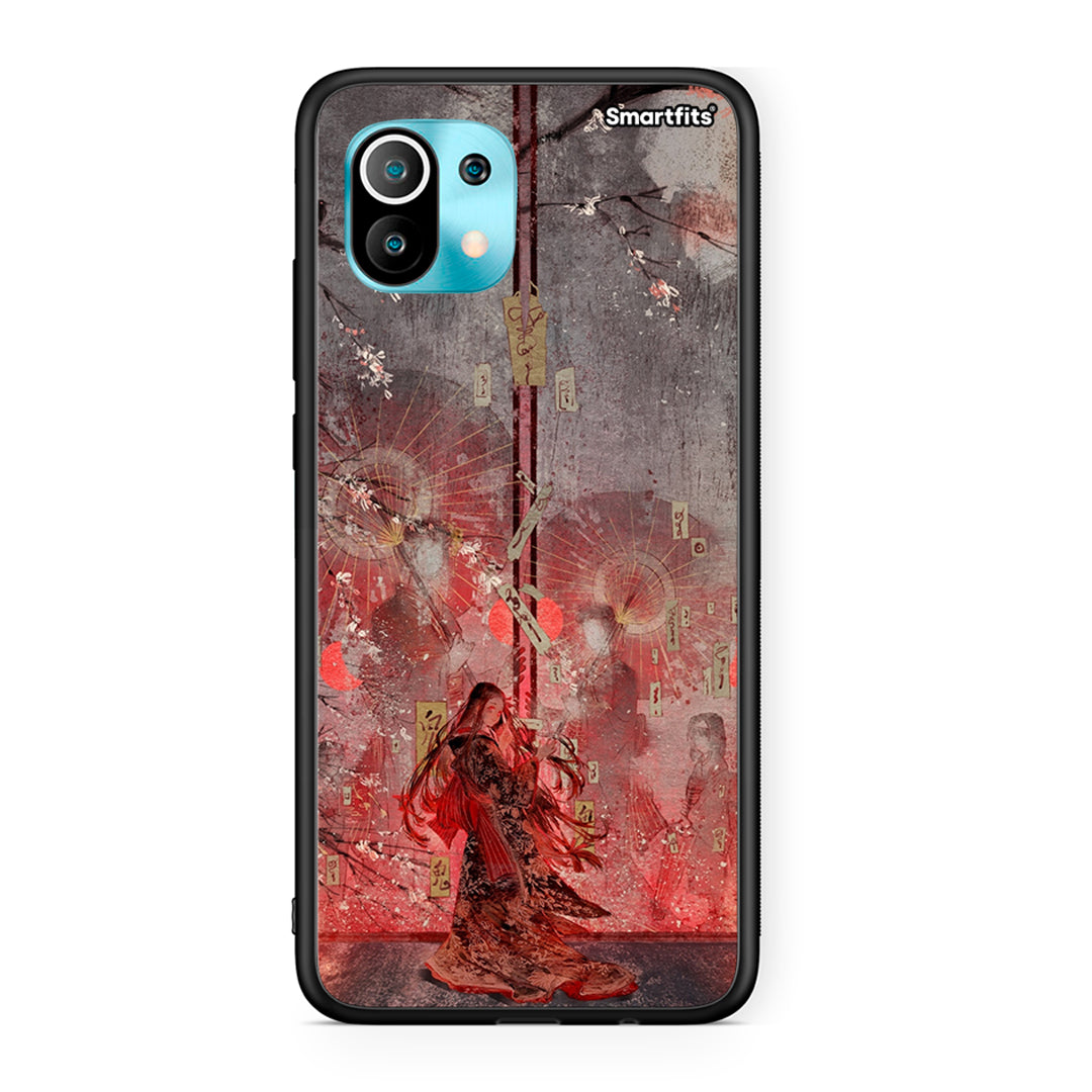 Xiaomi Mi 11 Nezuko Kamado θήκη από τη Smartfits με σχέδιο στο πίσω μέρος και μαύρο περίβλημα | Smartphone case with colorful back and black bezels by Smartfits
