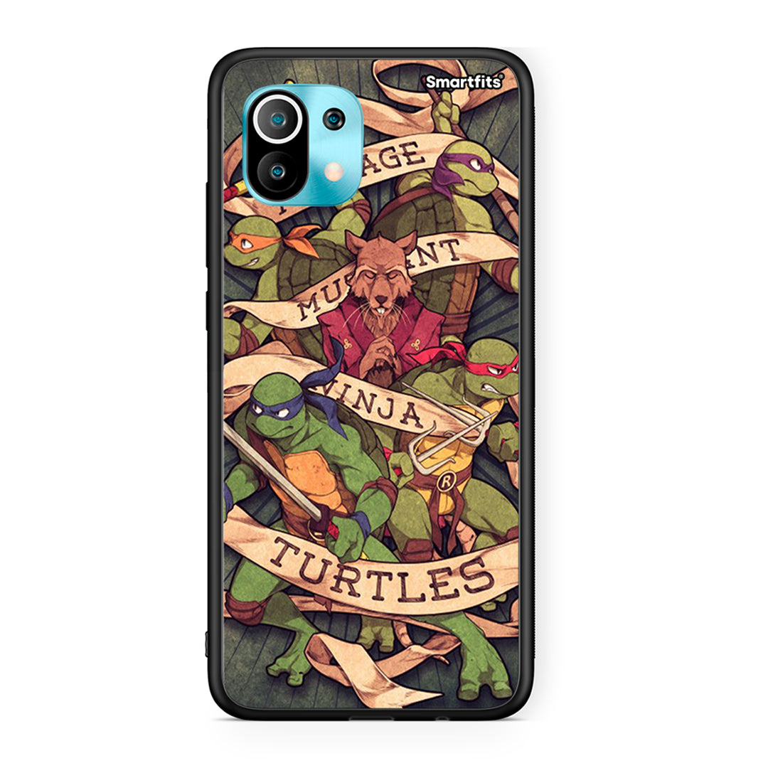 Xiaomi Mi 11 Ninja Turtles θήκη από τη Smartfits με σχέδιο στο πίσω μέρος και μαύρο περίβλημα | Smartphone case with colorful back and black bezels by Smartfits