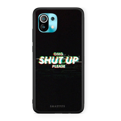 Xiaomi Mi 11 OMG ShutUp θήκη από τη Smartfits με σχέδιο στο πίσω μέρος και μαύρο περίβλημα | Smartphone case with colorful back and black bezels by Smartfits