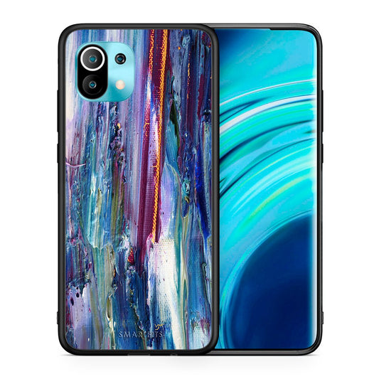 Θήκη Xiaomi Mi 11 Winter Paint από τη Smartfits με σχέδιο στο πίσω μέρος και μαύρο περίβλημα | Xiaomi Mi 11 Winter Paint case with colorful back and black bezels