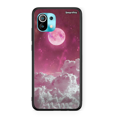 Xiaomi Mi 11 Pink Moon Θήκη από τη Smartfits με σχέδιο στο πίσω μέρος και μαύρο περίβλημα | Smartphone case with colorful back and black bezels by Smartfits