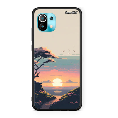 Xiaomi Mi 11 Pixel Sunset Θήκη από τη Smartfits με σχέδιο στο πίσω μέρος και μαύρο περίβλημα | Smartphone case with colorful back and black bezels by Smartfits