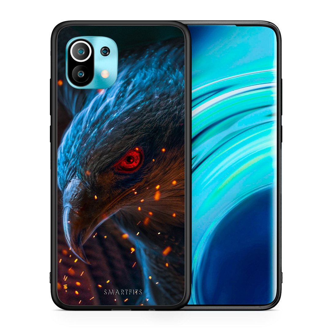 Θήκη Xiaomi Mi 11 Eagle PopArt από τη Smartfits με σχέδιο στο πίσω μέρος και μαύρο περίβλημα | Xiaomi Mi 11 Eagle PopArt case with colorful back and black bezels