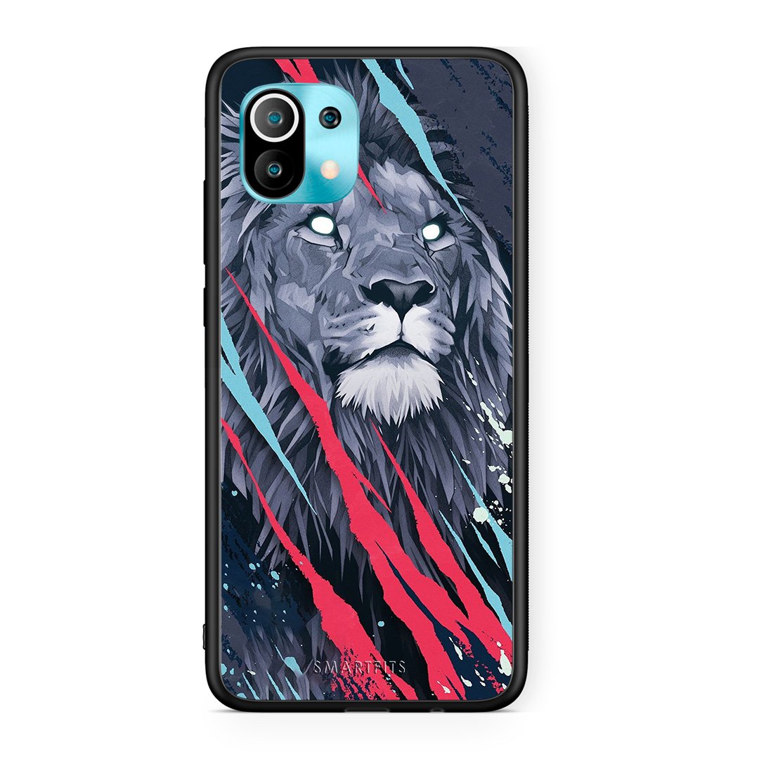 4 - Xiaomi Mi 11 Lion Designer PopArt case, cover, bumper