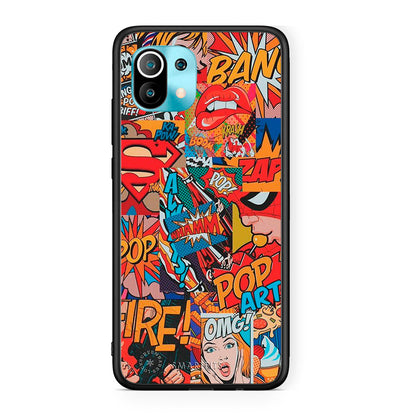 Xiaomi Mi 11 PopArt OMG θήκη από τη Smartfits με σχέδιο στο πίσω μέρος και μαύρο περίβλημα | Smartphone case with colorful back and black bezels by Smartfits
