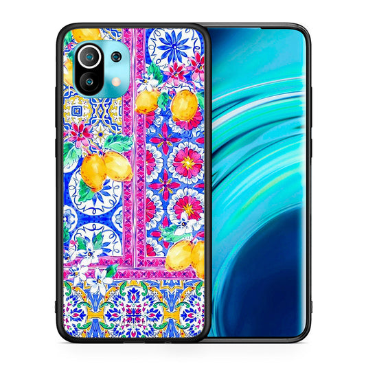 Θήκη Xiaomi Mi 11 Retro Spring από τη Smartfits με σχέδιο στο πίσω μέρος και μαύρο περίβλημα | Xiaomi Mi 11 Retro Spring case with colorful back and black bezels