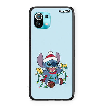Xiaomi Mi 11 Santa Stich θήκη από τη Smartfits με σχέδιο στο πίσω μέρος και μαύρο περίβλημα | Smartphone case with colorful back and black bezels by Smartfits