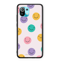 Thumbnail for Xiaomi Mi 11 Smiley Faces θήκη από τη Smartfits με σχέδιο στο πίσω μέρος και μαύρο περίβλημα | Smartphone case with colorful back and black bezels by Smartfits