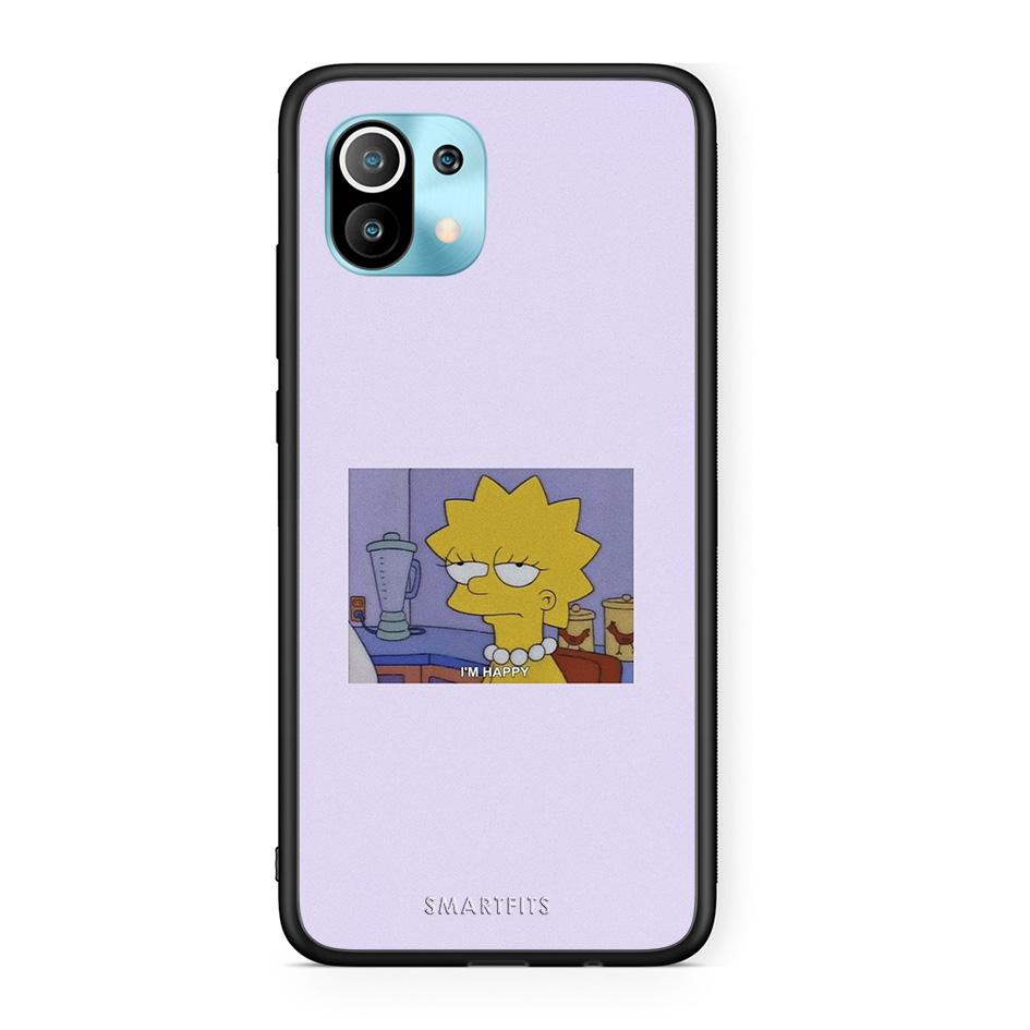 Xiaomi Mi 11 So Happy θήκη από τη Smartfits με σχέδιο στο πίσω μέρος και μαύρο περίβλημα | Smartphone case with colorful back and black bezels by Smartfits