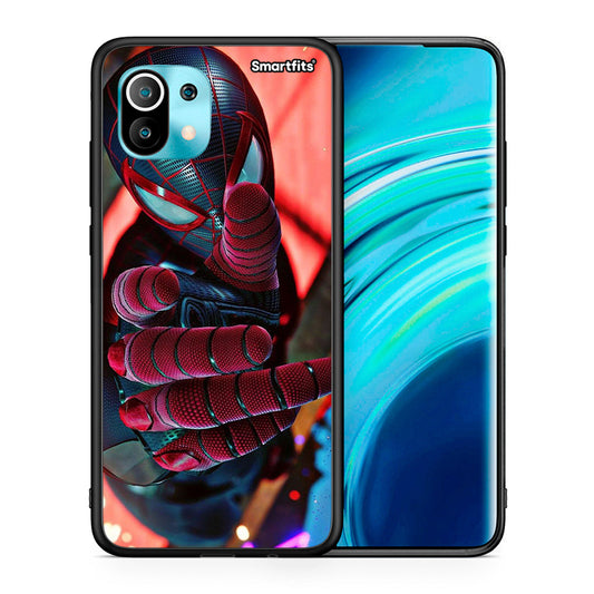 Θήκη Xiaomi Mi 11 Spider Hand από τη Smartfits με σχέδιο στο πίσω μέρος και μαύρο περίβλημα | Xiaomi Mi 11 Spider Hand case with colorful back and black bezels