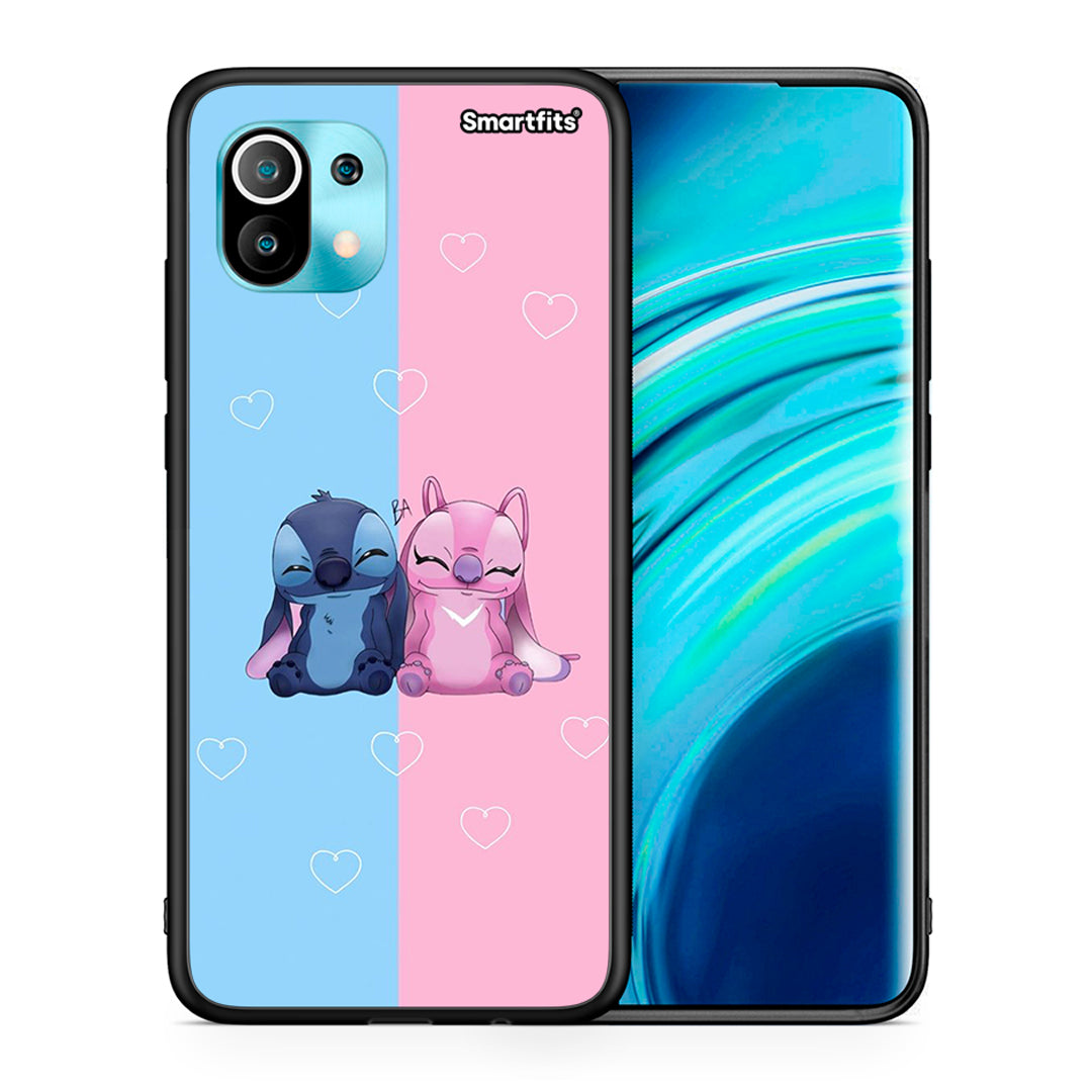 Θήκη Xiaomi Mi 11 Stitch And Angel από τη Smartfits με σχέδιο στο πίσω μέρος και μαύρο περίβλημα | Xiaomi Mi 11 Stitch And Angel case with colorful back and black bezels