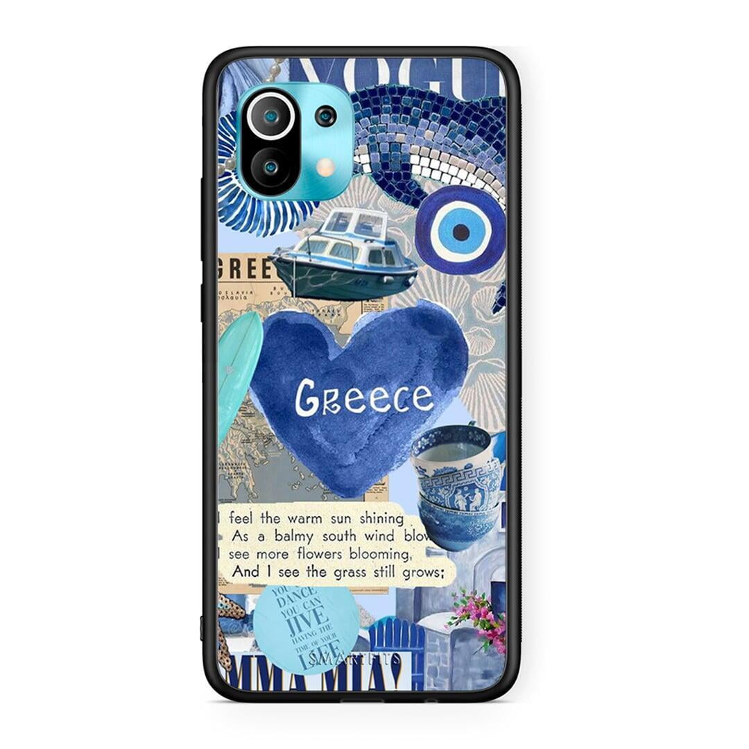 Xiaomi Mi 11 Summer In Greece Θήκη από τη Smartfits με σχέδιο στο πίσω μέρος και μαύρο περίβλημα | Smartphone case with colorful back and black bezels by Smartfits
