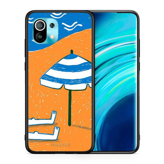 Θήκη Xiaomi Mi 11 Summering από τη Smartfits με σχέδιο στο πίσω μέρος και μαύρο περίβλημα | Xiaomi Mi 11 Summering case with colorful back and black bezels