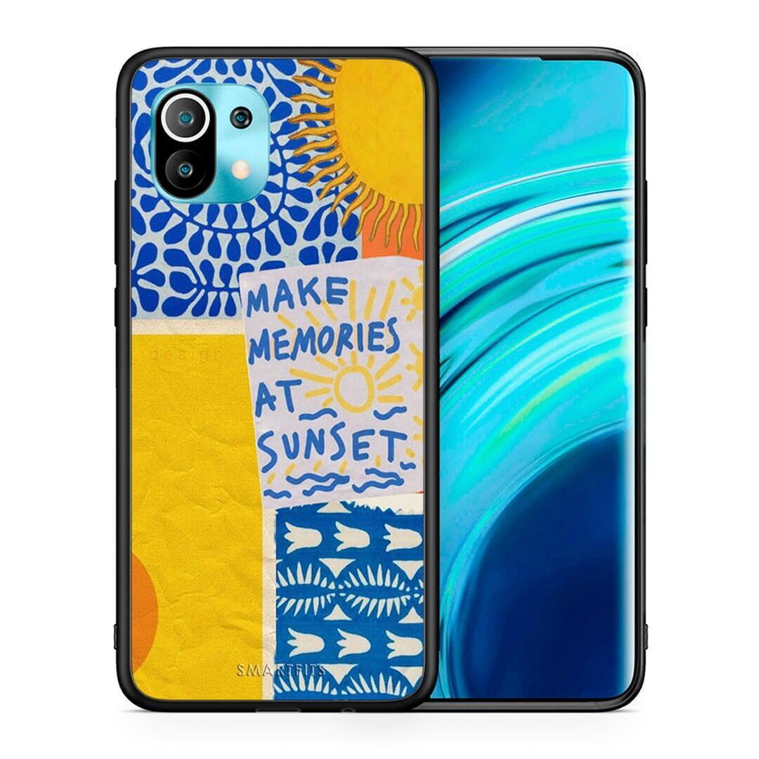 Θήκη Xiaomi Mi 11 Sunset Memories από τη Smartfits με σχέδιο στο πίσω μέρος και μαύρο περίβλημα | Xiaomi Mi 11 Sunset Memories case with colorful back and black bezels