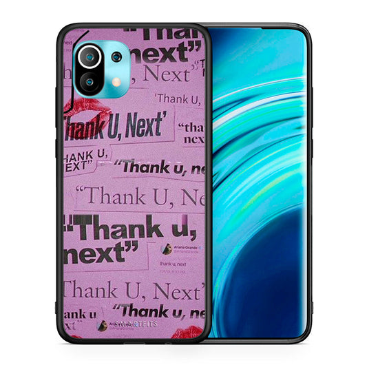 Θήκη Αγίου Βαλεντίνου Xiaomi Mi 11 Thank You Next από τη Smartfits με σχέδιο στο πίσω μέρος και μαύρο περίβλημα | Xiaomi Mi 11 Thank You Next case with colorful back and black bezels