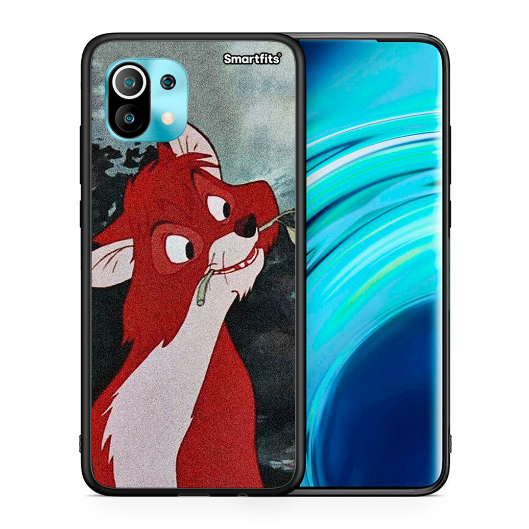 Θήκη Xiaomi Mi 11 Tod And Vixey Love 1 από τη Smartfits με σχέδιο στο πίσω μέρος και μαύρο περίβλημα | Xiaomi Mi 11 Tod And Vixey Love 1 case with colorful back and black bezels