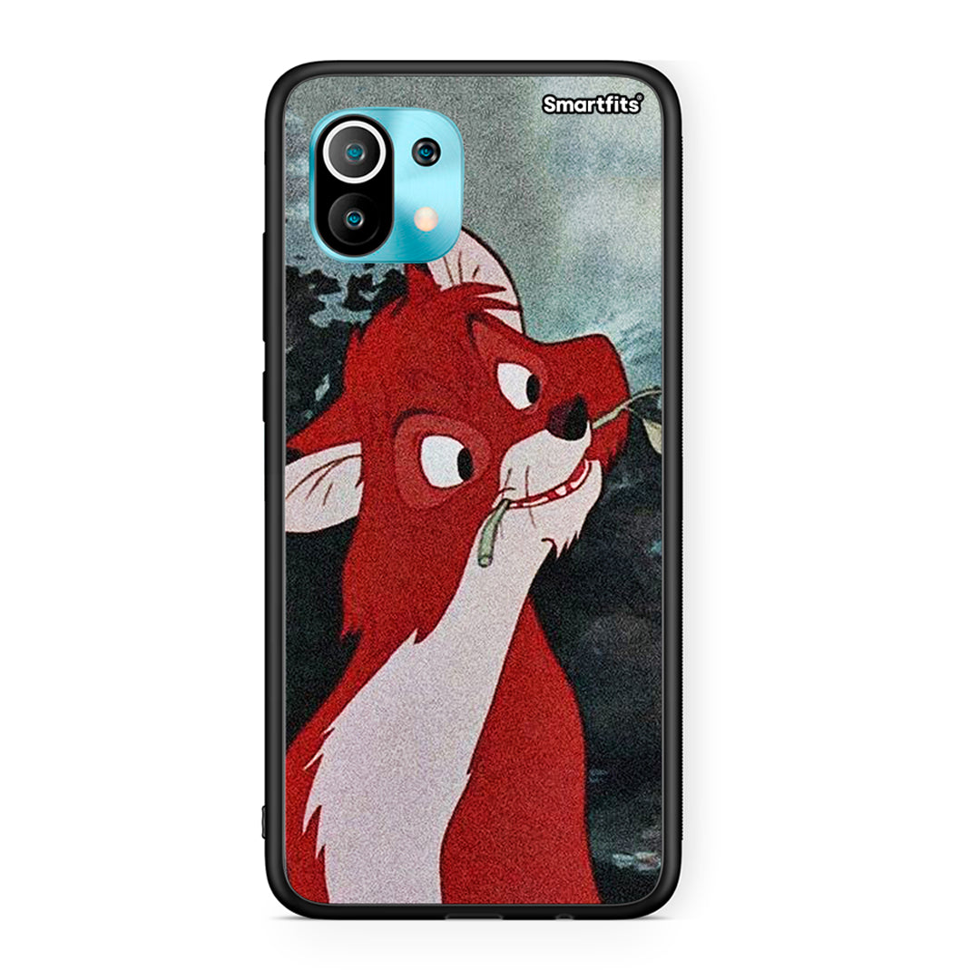 Xiaomi Mi 11 Tod And Vixey Love 1 θήκη από τη Smartfits με σχέδιο στο πίσω μέρος και μαύρο περίβλημα | Smartphone case with colorful back and black bezels by Smartfits