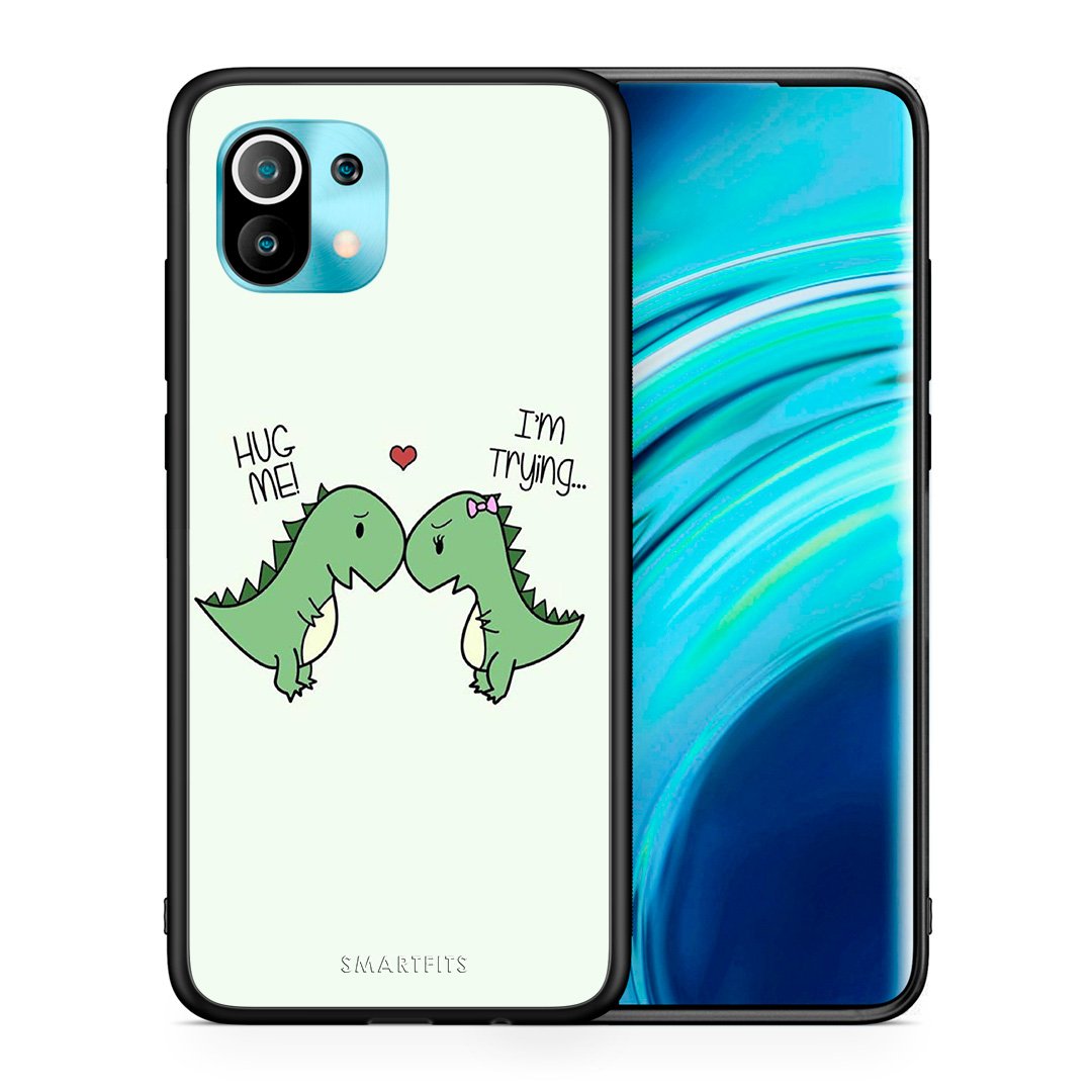 Θήκη Xiaomi Mi 11 Rex Valentine από τη Smartfits με σχέδιο στο πίσω μέρος και μαύρο περίβλημα | Xiaomi Mi 11 Rex Valentine case with colorful back and black bezels