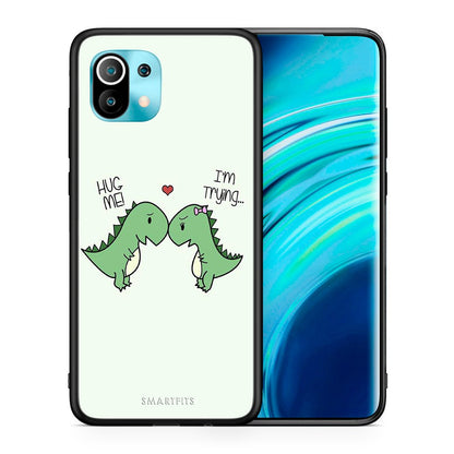 Θήκη Xiaomi Mi 11 Rex Valentine από τη Smartfits με σχέδιο στο πίσω μέρος και μαύρο περίβλημα | Xiaomi Mi 11 Rex Valentine case with colorful back and black bezels