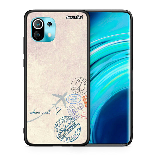 Θήκη Xiaomi Mi 11 Where Next από τη Smartfits με σχέδιο στο πίσω μέρος και μαύρο περίβλημα | Xiaomi Mi 11 Where Next case with colorful back and black bezels