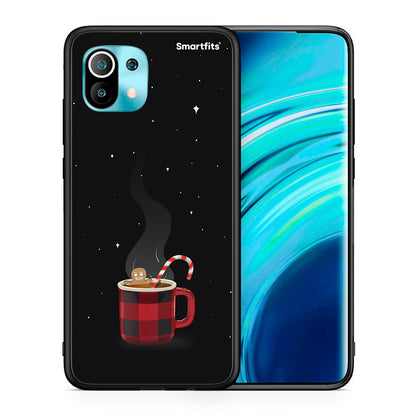 Θήκη Xiaomi Mi 11 Xmas Bathing από τη Smartfits με σχέδιο στο πίσω μέρος και μαύρο περίβλημα | Xiaomi Mi 11 Xmas Bathing case with colorful back and black bezels