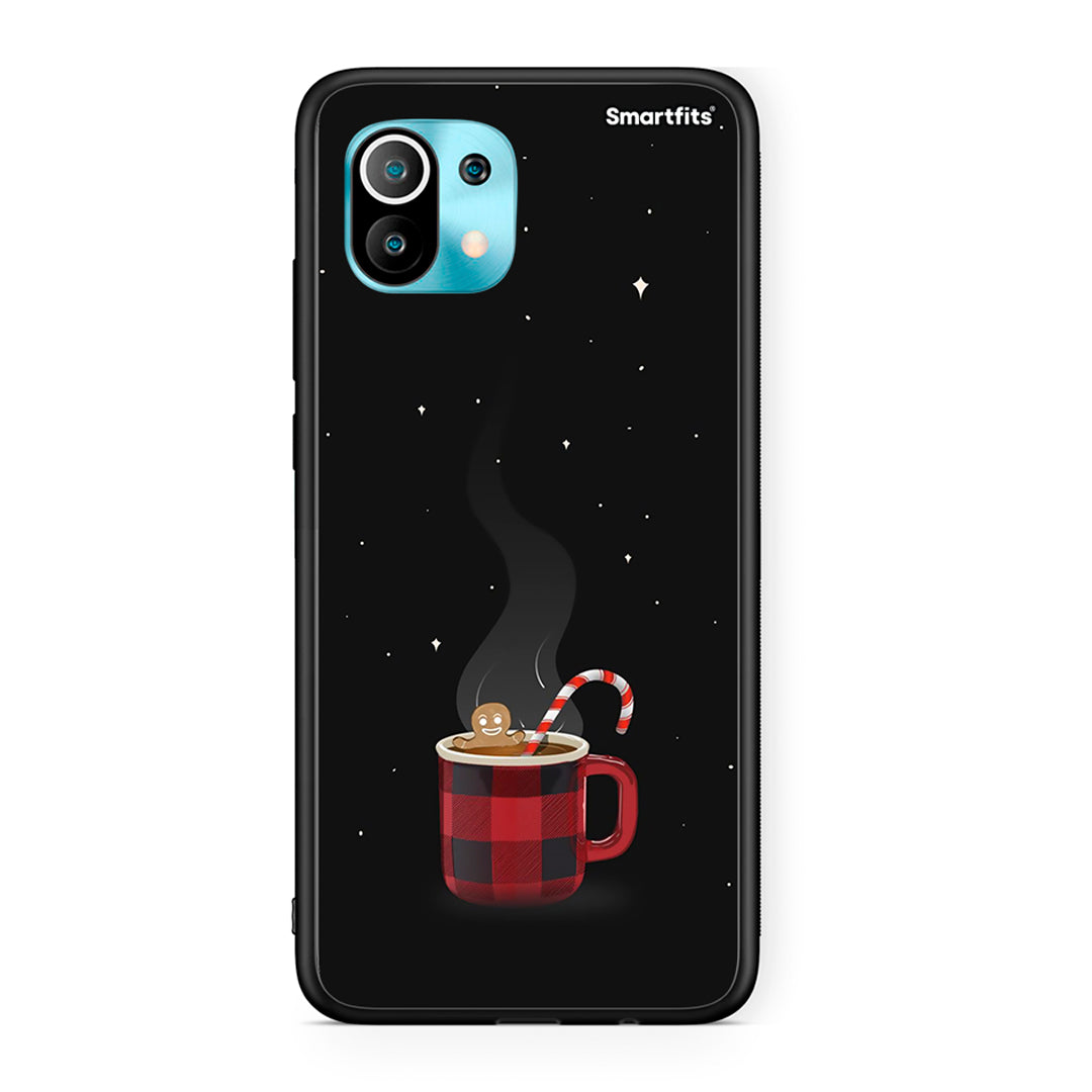 Xiaomi Mi 11 Xmas Bathing θήκη από τη Smartfits με σχέδιο στο πίσω μέρος και μαύρο περίβλημα | Smartphone case with colorful back and black bezels by Smartfits