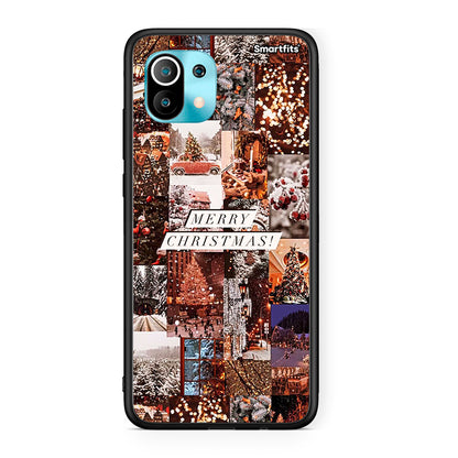 Xiaomi Mi 11 Xmas Collage θήκη από τη Smartfits με σχέδιο στο πίσω μέρος και μαύρο περίβλημα | Smartphone case with colorful back and black bezels by Smartfits