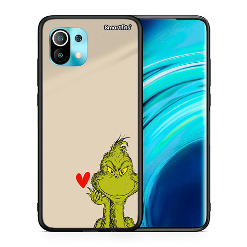 Θήκη Xiaomi Mi 11 Xmas Grinch από τη Smartfits με σχέδιο στο πίσω μέρος και μαύρο περίβλημα | Xiaomi Mi 11 Xmas Grinch case with colorful back and black bezels