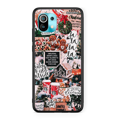 Xiaomi Mi 11 Xmas Habbits θήκη από τη Smartfits με σχέδιο στο πίσω μέρος και μαύρο περίβλημα | Smartphone case with colorful back and black bezels by Smartfits