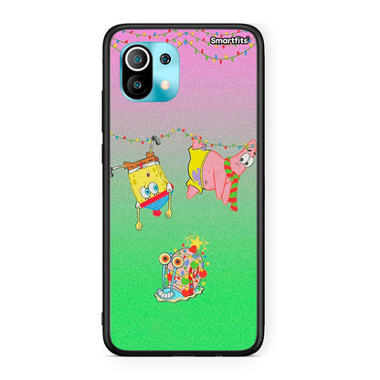 Xiaomi Mi 11 Xmas Lights θήκη από τη Smartfits με σχέδιο στο πίσω μέρος και μαύρο περίβλημα | Smartphone case with colorful back and black bezels by Smartfits