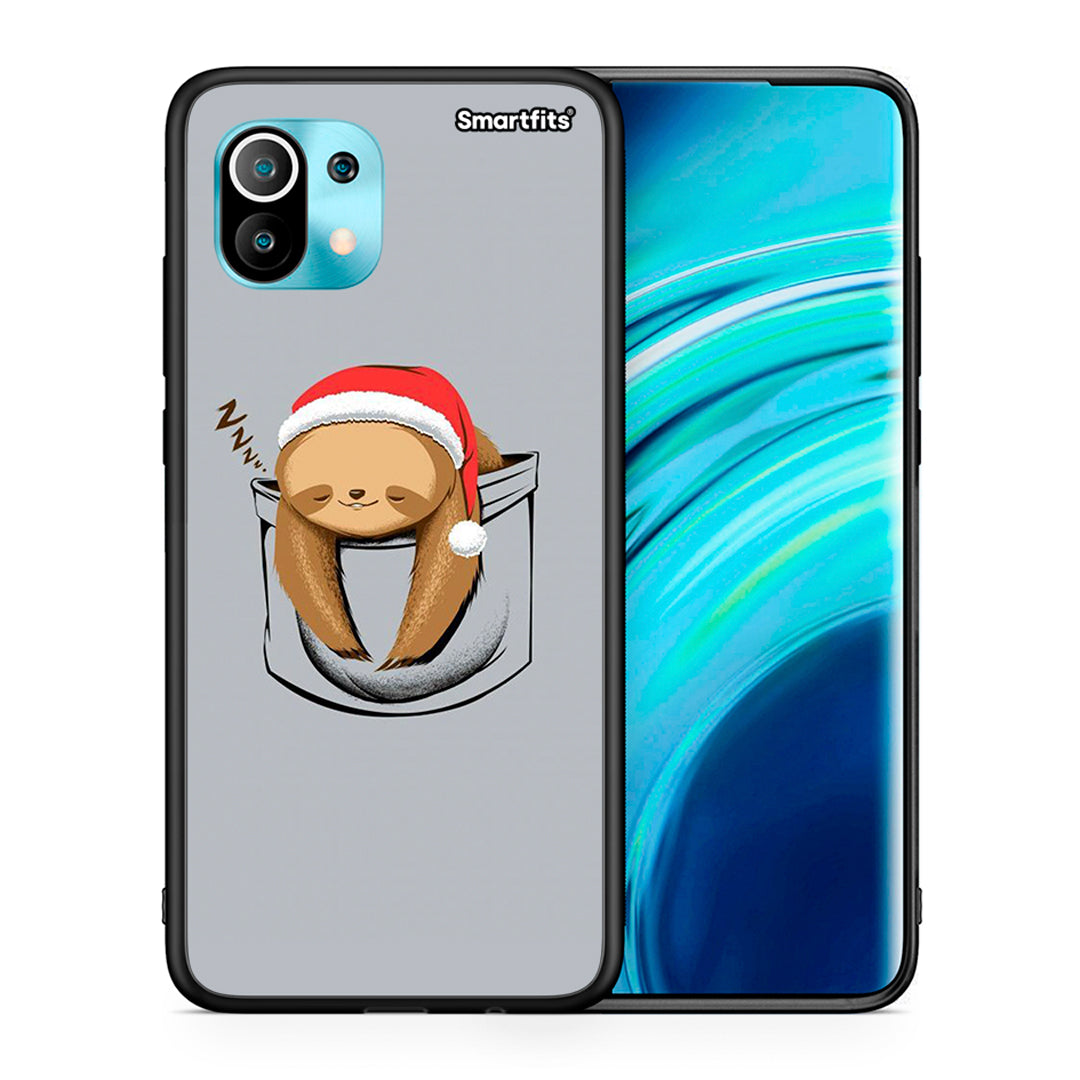 Θήκη Xiaomi Mi 11 Xmas Zzzz από τη Smartfits με σχέδιο στο πίσω μέρος και μαύρο περίβλημα | Xiaomi Mi 11 Xmas Zzzz case with colorful back and black bezels