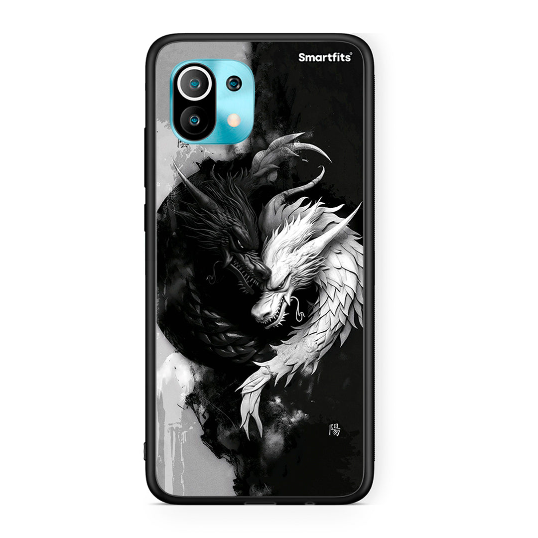 Xiaomi Mi 11 Yin Yang Θήκη από τη Smartfits με σχέδιο στο πίσω μέρος και μαύρο περίβλημα | Smartphone case with colorful back and black bezels by Smartfits