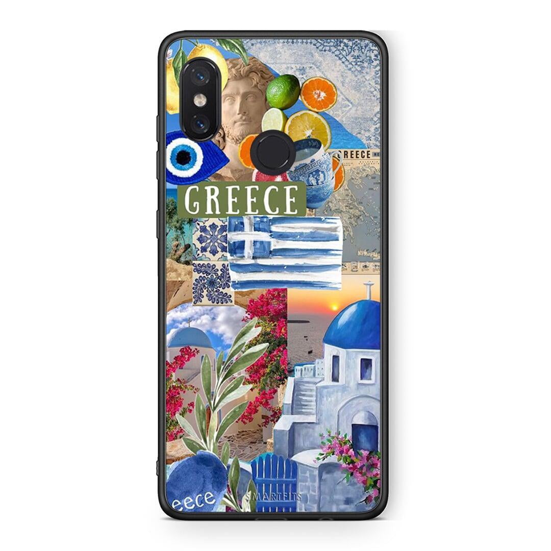 Xiaomi Mi 8 All Greek Θήκη από τη Smartfits με σχέδιο στο πίσω μέρος και μαύρο περίβλημα | Smartphone case with colorful back and black bezels by Smartfits