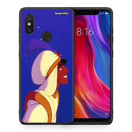 Θήκη Xiaomi Mi 8 Alladin And Jasmine Love 1 από τη Smartfits με σχέδιο στο πίσω μέρος και μαύρο περίβλημα | Xiaomi Mi 8 Alladin And Jasmine Love 1 case with colorful back and black bezels